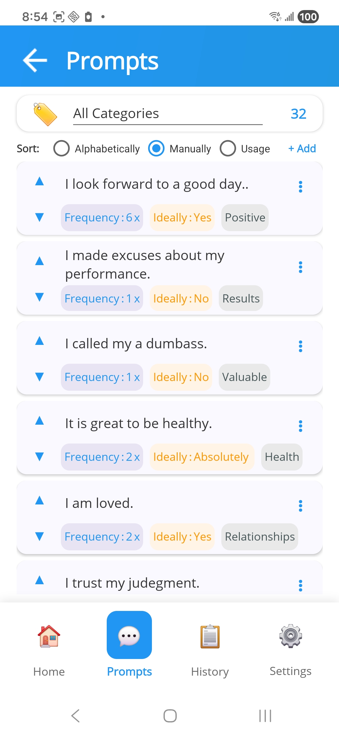 Prompts Page